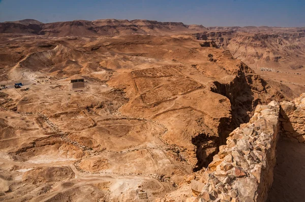 Ruines de la forteresse Masada, Israël. journée ensoleillée — Photo