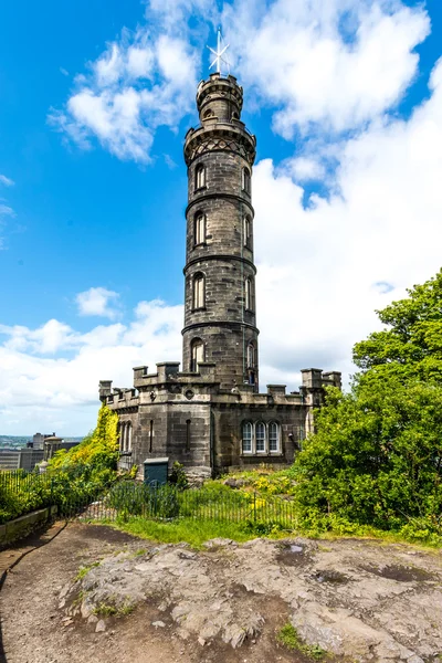 Nelson monument on Calton Hill Edinburgh — Stock Photo, Image