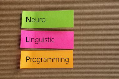 Neuro Linguistic Programming (Nlp) metin renkli yapışkan notlar