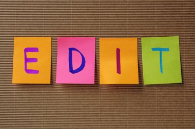 renkli Yapışkan Not metni düzenleyin