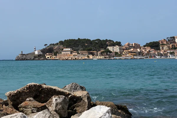 Port de Soller- pittoresca città costiera di Maiorca, Spagna — Foto Stock