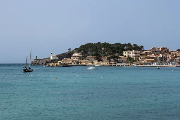 Port de Soller - malebné pobřežní město v Mallorca, Španělsko — Stock fotografie