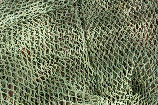 Closeup of green fishing nets — Stock Photo, Image