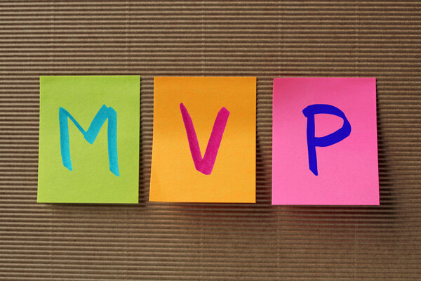 MVP (Mitral Valve Prolapse) acronym on colorful sticky notes