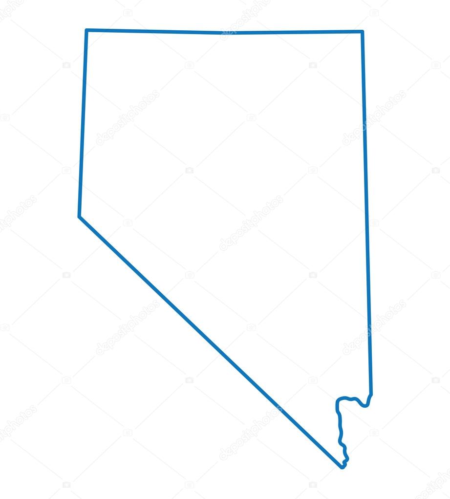 Nevada Map Outline Va Happy