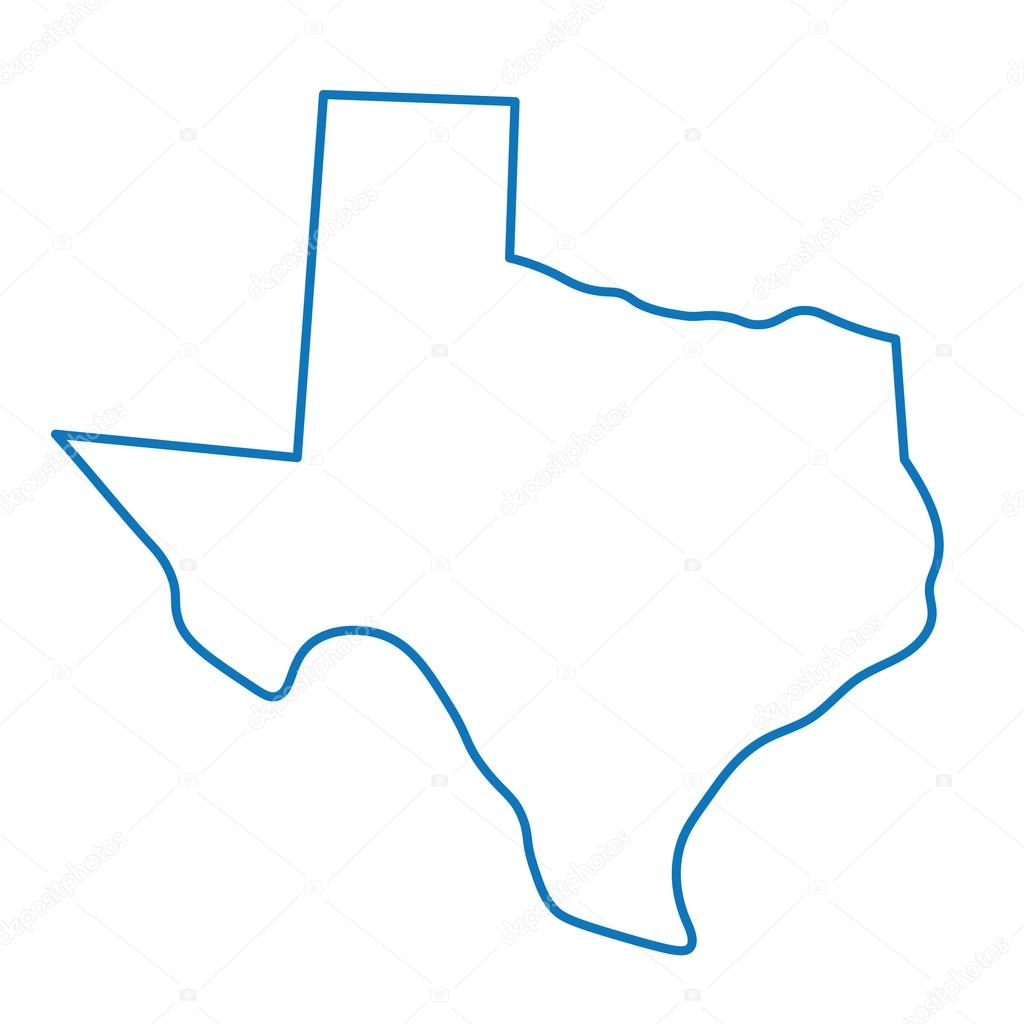 Abstract blue map of Texas