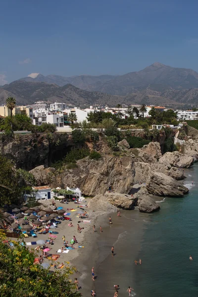 Nerja ünlü tatil costa del sol, malaga, İspanya — Stok fotoğraf