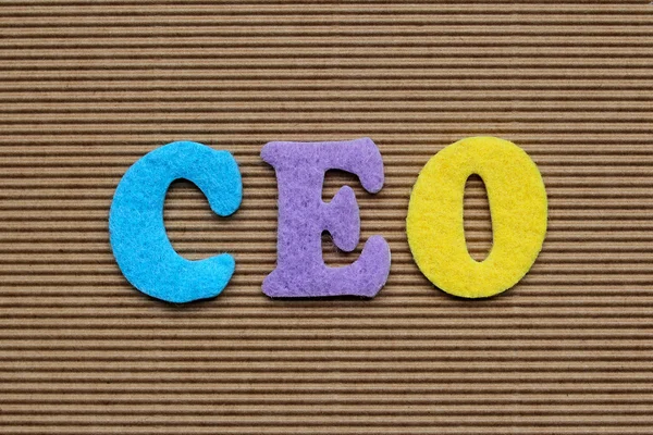 Ceo (Chief Executive Officer) Akronym auf Papphintergrund — Stockfoto