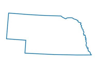 Nebraska mavi soyut Haritası