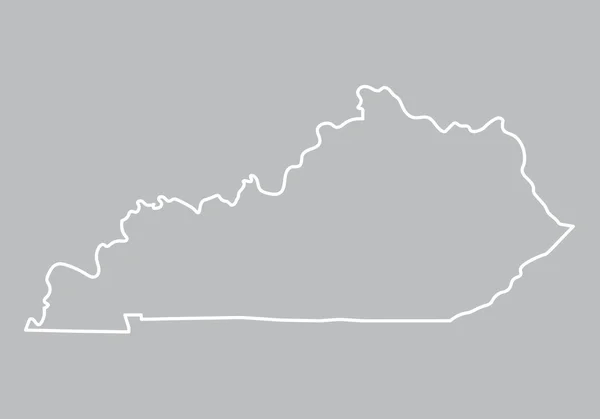 Soyut anahat Kentucky Haritası — Stok Vektör