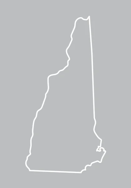 Resumen del mapa de New Hampshire — Vector de stock