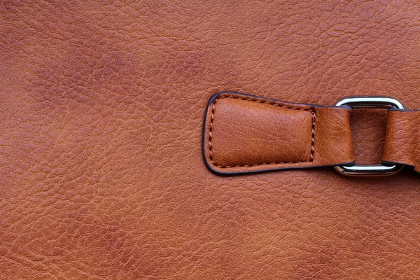 Fond de sac à main en cuir brun — Photo