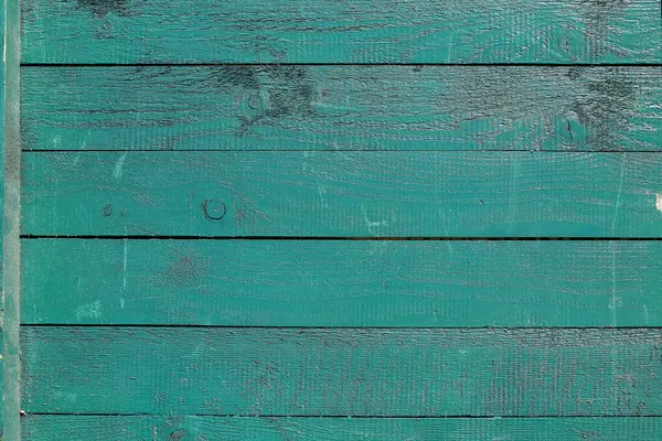 Green painted wooden boards background — Stock Photo, Image