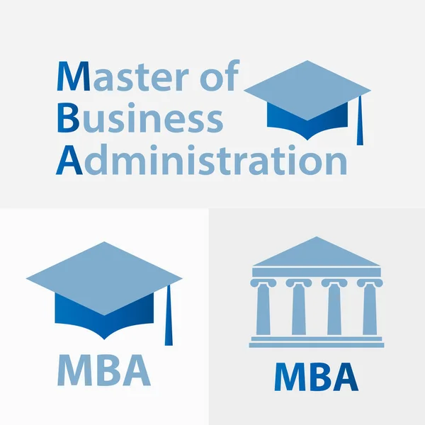 Mba Master Business Administration Konzept Vektorillustration — Stockvektor