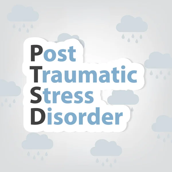 Ptsd Posttraumatická Stresová Porucha Koncepce Vektorová Ilustrace — Stockový vektor