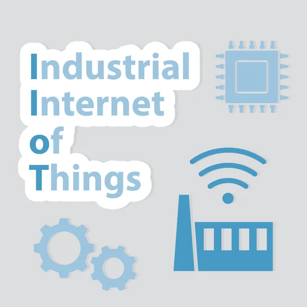 Iiot Industrial Internet Things 일러스트 — 스톡 벡터