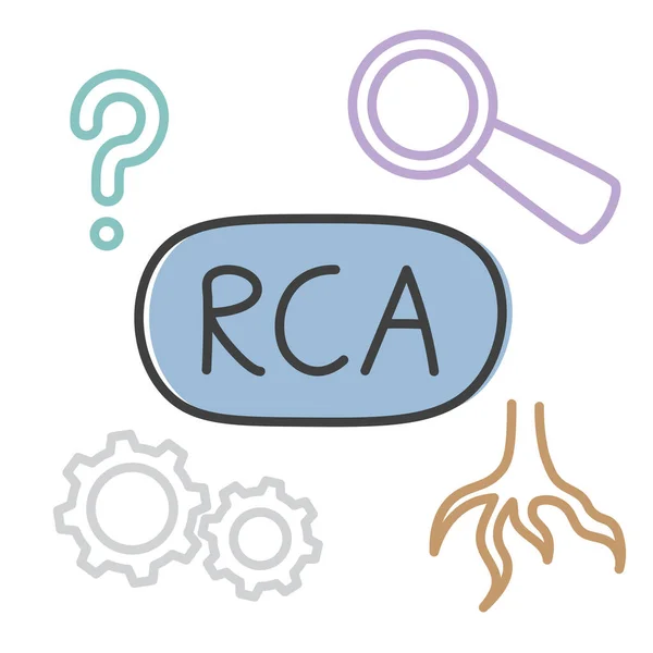 Rca Root Cause Analysis Konzept Vektorillustration — Stockvektor