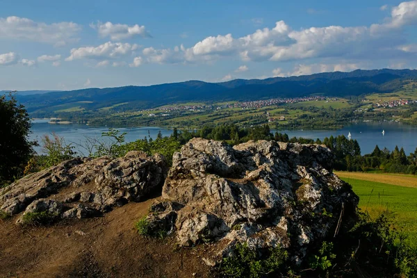 Panoramic View Czorsztynskie Lake Poland — Stock Photo, Image