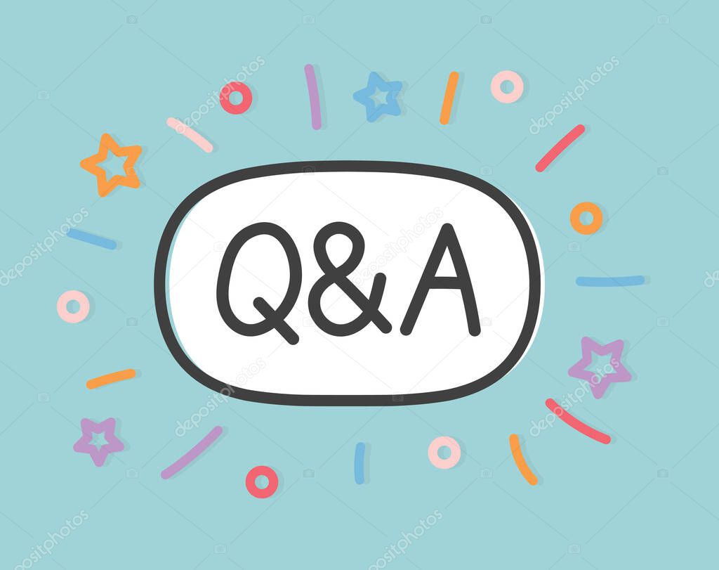 Q&A (questions and answers) concept - vector illustration