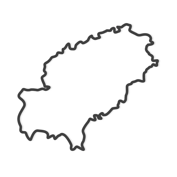 Černý Obrys Mapy Ostrova Ibiza Vektorová Ilustrace — Stockový vektor