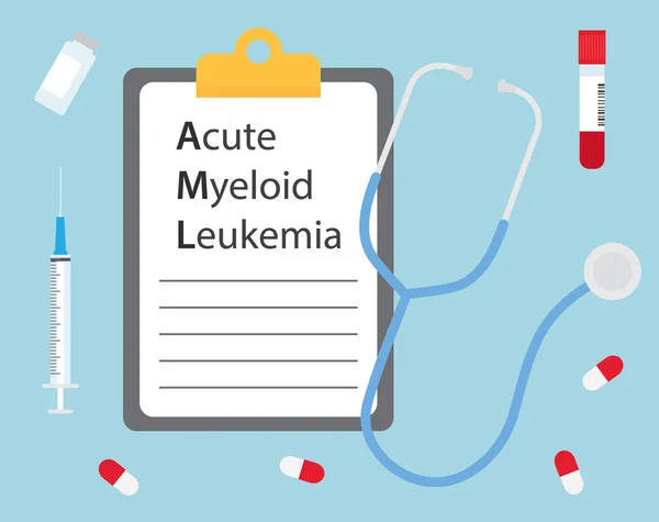 Akut Myeloid Leukemi Medicinsk Koncept Vektor Illustration — Stock vektor