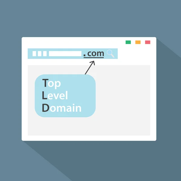 Tld Top Level Domain Concept Vector Illustratie — Stockvector