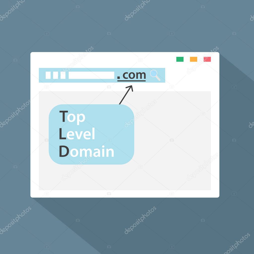 TLD Top Level Domain concept- vector illustration