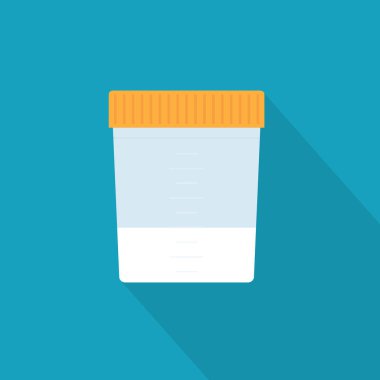 Laboratuvar analizi için sperm örneği - vektör illüstrasyonu