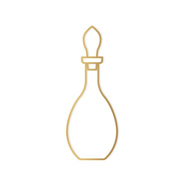 Altın şarap sürahisi, sürahi - vektör çizimi