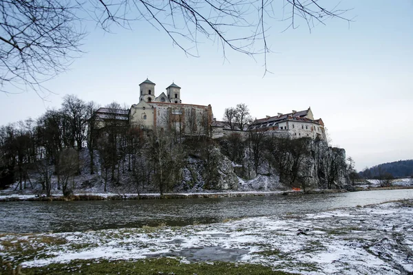 Benedictine Abbey Limestone Hill Tyniec Krakow Poland — Stock Photo, Image