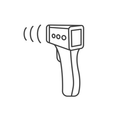 Temassız alın termometre simgesi - vektör illüstrasyonuName