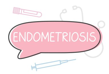 Endometriyozis hastalığı konsepti - vektör çizimi