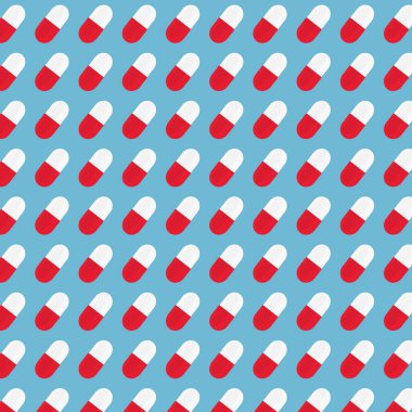 kapsül tıbbi hap deseni - vektör illüstrasyonu