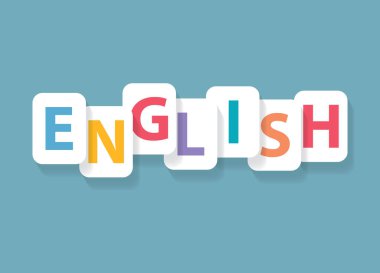 İngilizce dil kavramı - vektör illüstrasyonu