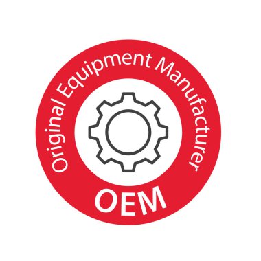OEM Original Equipment Manufacturer stamp icon- vector illustration clipart