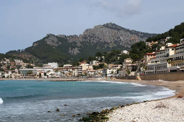 Port Soller Piękny Port Miasto Majorka Hiszpania — Zdjęcie stockowe