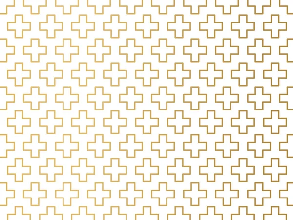 golden christian religion cross pattern - vector illustration