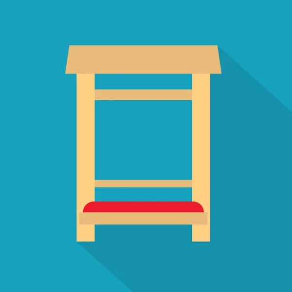 Hassock Faldstool Para Oración Icon Vector Ilustración — Archivo Imágenes Vectoriales