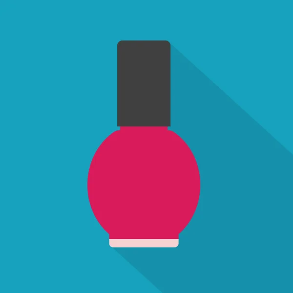 Roze Nagellak Icon Vector Illustratie — Stockvector