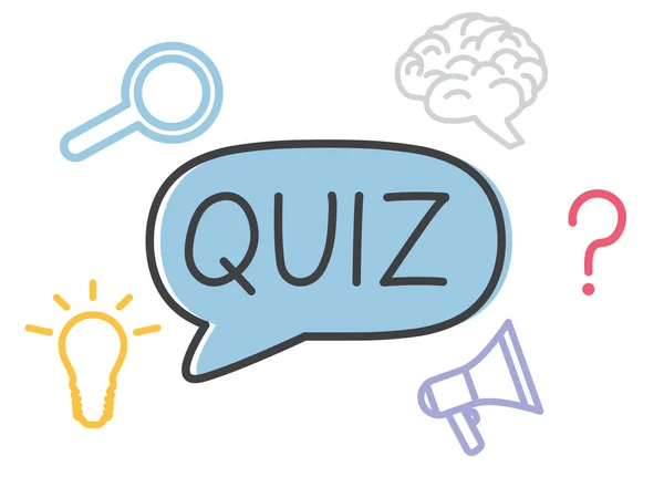 Quiz Woord Concept Vector Illustratie — Stockvector