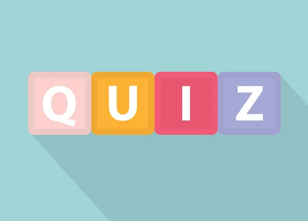 Quiz Word Concepto Ilustração Vetorial —  Vetores de Stock