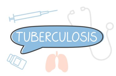 Tuberculosis disease written in speech bubble- vector illustration