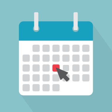 marking a date on the calendar, event reminder notification- vector illustration