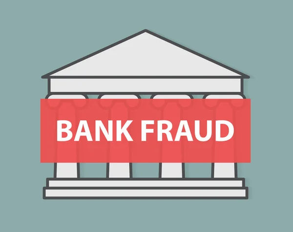 Bank Fraud Concept Vector Illustration — Stock vektor