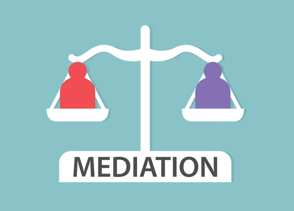 Conflict Management Mediation Negotiation Concept Vector Illustration Vector Illustration —  Vetores de Stock