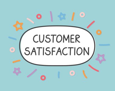 Müşteri memnuniyeti kavramı - vektör illüstrasyonu