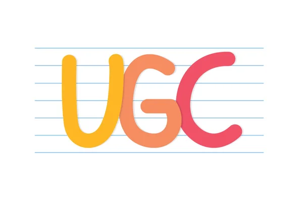 Ugc User Generated Content Bunte Banner Vektor Illustration — Stockvektor