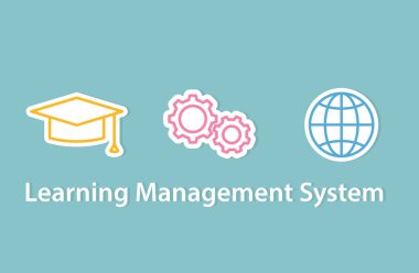 LMS (Öğrenme Yönetimi Sistemi) kavram- vektör illüstrasyonu