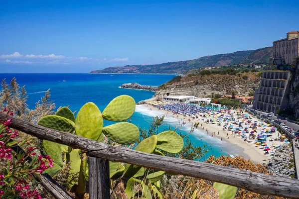 Mar Tirreno Turquesa Playa Rotonda Vistas Desde Mirador Del Santuario —  Fotos de Stock