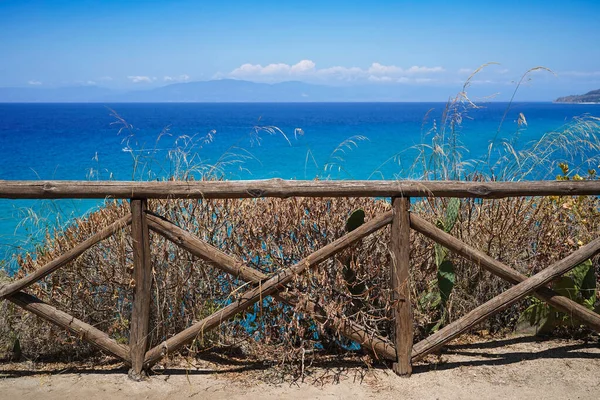 Turquoise Tyrreense Zee Gezien Vanuit Het Oogpunt Van Sanctuary Santa — Stockfoto